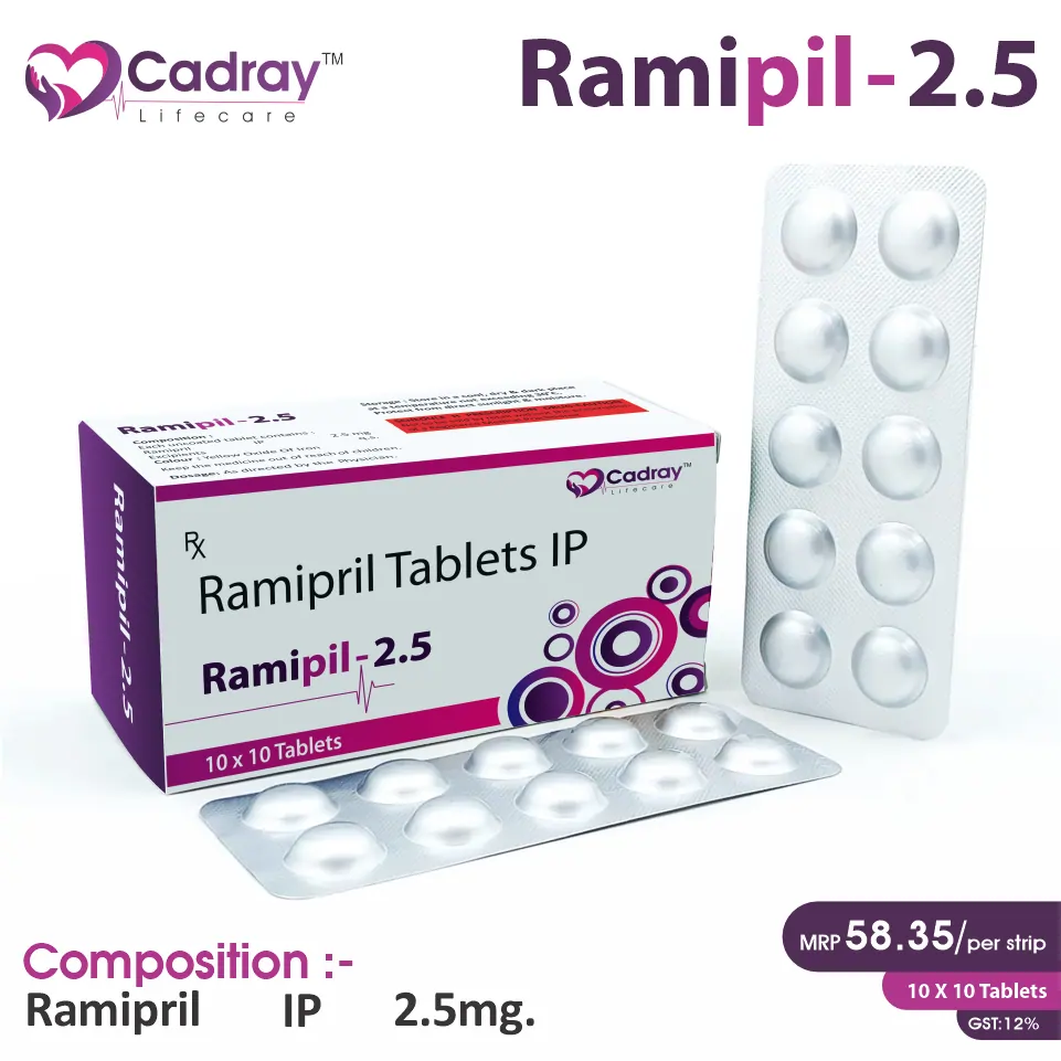 Ramipril 2.5mg Tablet | Ramipril 2.5 in PCD Pharma Franchise
